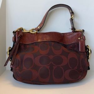 Beautiful Maroon Coach Shoulder Bag
